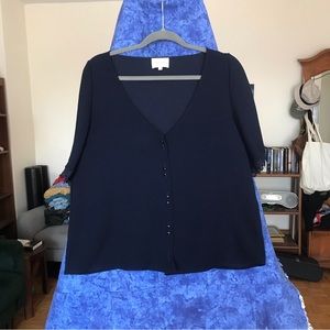 Sezane Aretha Blouse in Navy size 8